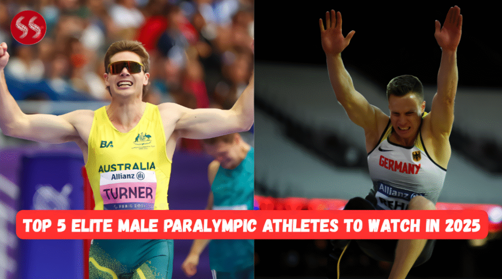 Top 5 Elite Male Paralympic Athletes of 2025 in action across racing, long jump, and court events