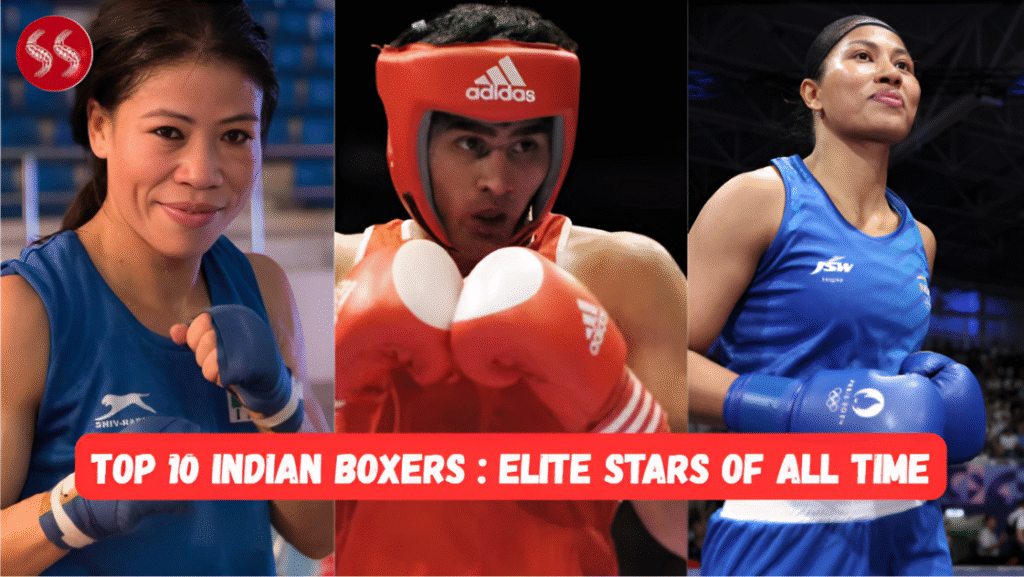 Top 10 Indian boxers standing in the ring with medals and nation's pride
