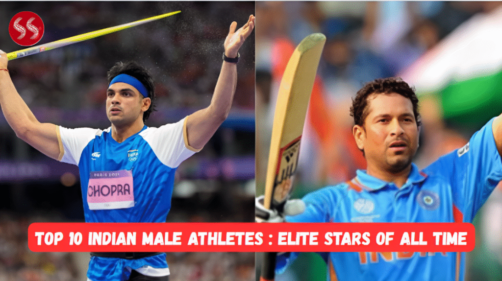 Top 10 Indian Male Athletes with iconic moments and national flags