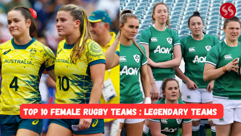 Women’s rugby teams celebrating victory with national flags and trophies – Top 10 Female Rugby Teams