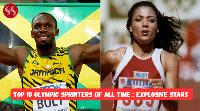 Usain Bolt leads the pack in a 100m Olympic final featuring the top 10 Olympic sprinters of all time