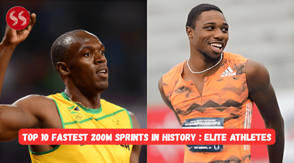 A sprinter powering around the curve during one of the Top 10 Fastest 200m Sprints