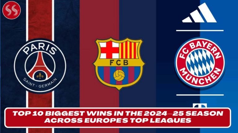 Top 10 Biggest Wins in the 2024–25 Season Across Europe's Top Leagues