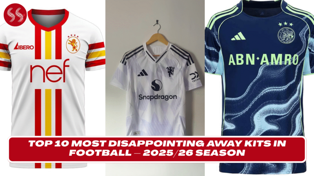 Top 10 Most Disappointing Away Kits in Football – 202526 Season