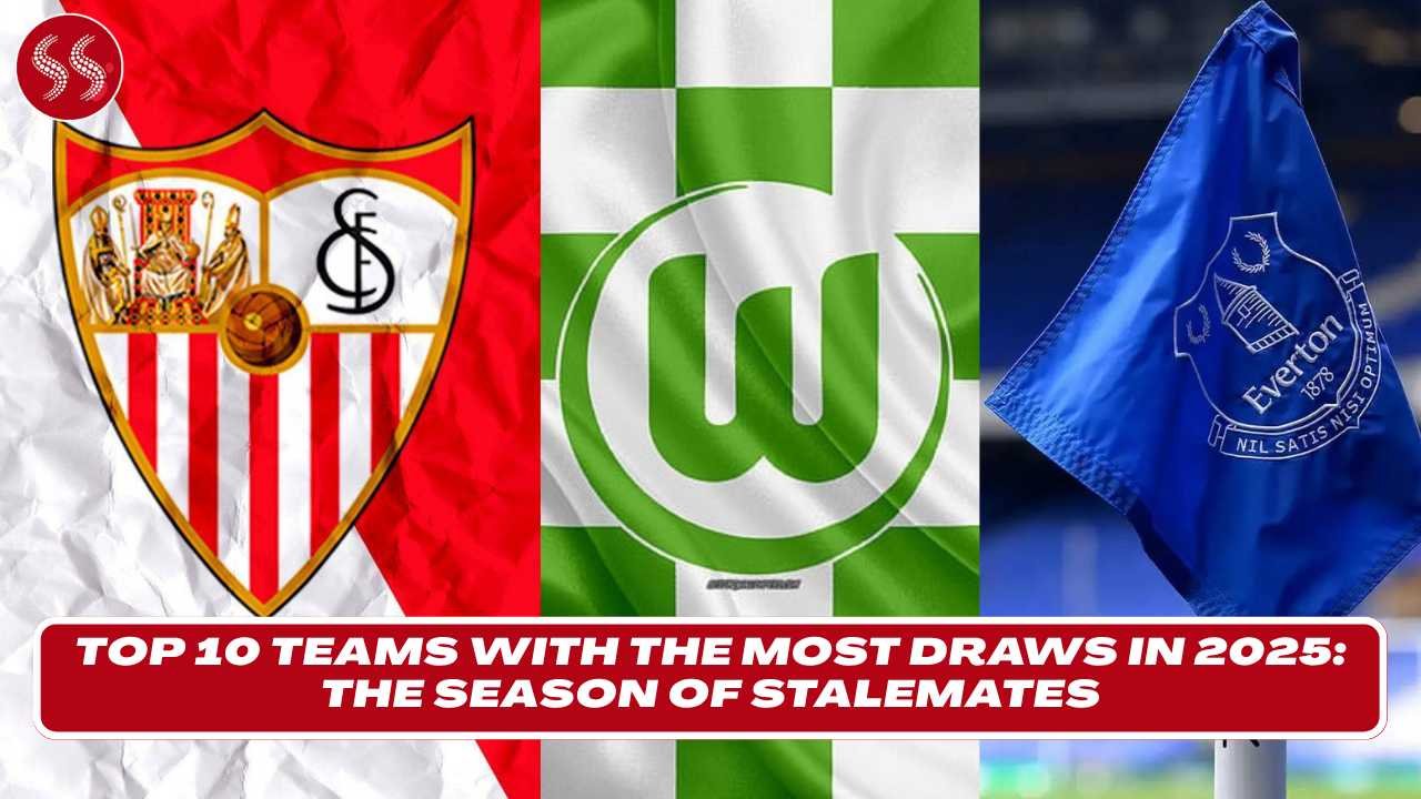 Top 10 Teams with the Most Draws in 2025