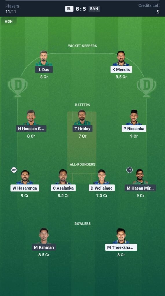 SL vs BAN Today's Dream11 Fantasy Team: 1st ODI Match & Promising Pitch Report 3 SL vs BAN Today's Dream11 Fantasy Team