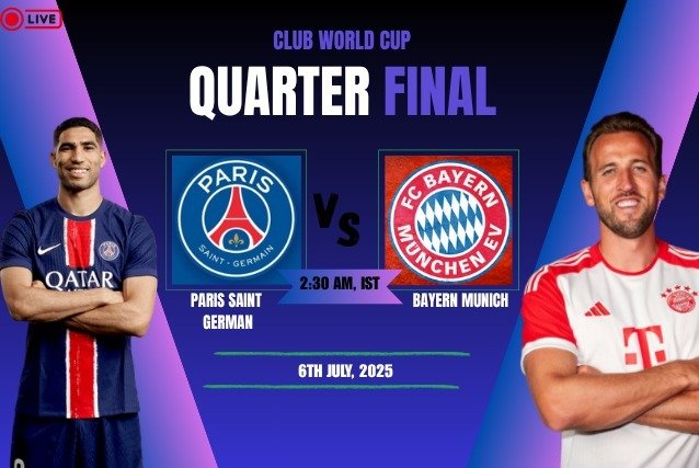 PSG VS Bayern : Preview & Predictions by Sportsamrath: FIFA Club World Cup Quarter Final Preview – Key Details