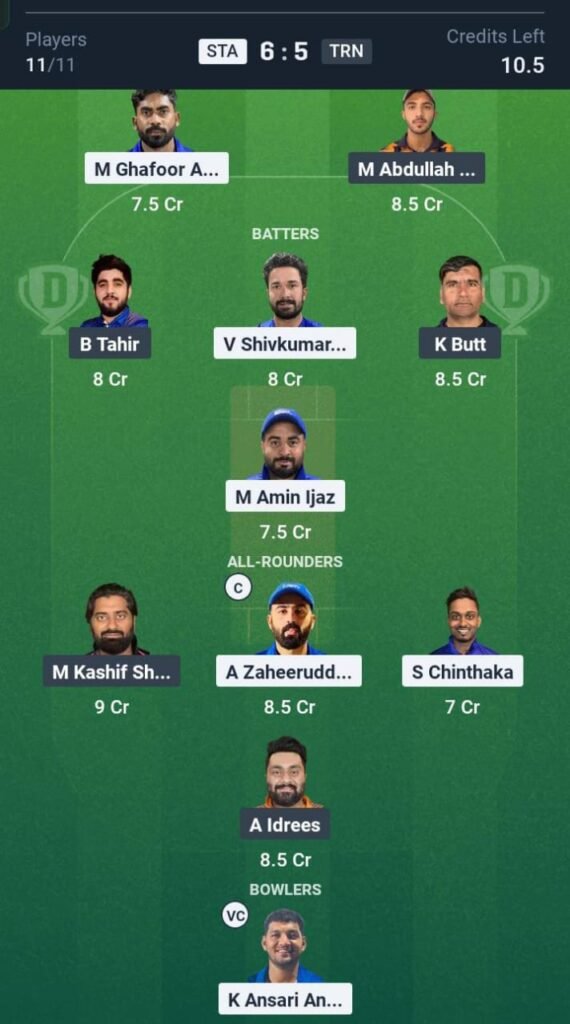 STA vs TRN Today's Dream11 Fantasy Team: 19th T20 Match & Promising Pitch Report 3 STA vs TRN Today's Dream11 Fantasy Team: 19th T20 Match & Promising Pitch Report