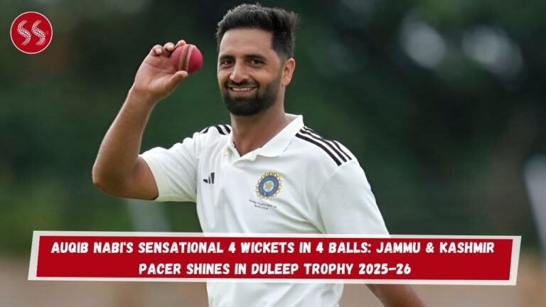 Auqib Nabi's Sensational 4 Wickets in 4 Balls: Jammu & Kashmir Pacer Shines in Duleep Trophy 2025-26