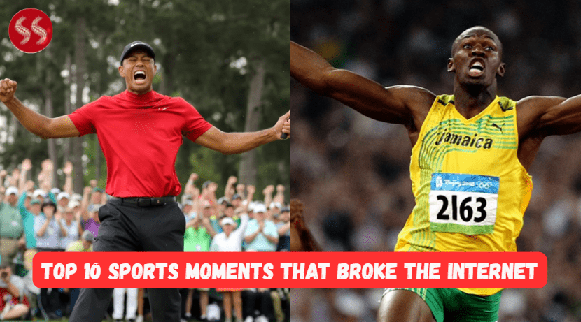 Athletes celebrating a historic victory with crowd and cameras in the background — one of the top 10 sports moments that broke the internet.