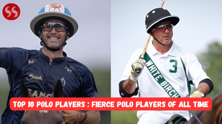 A collage of images featuring the greatest players from the list of Top 10 Polo Players.