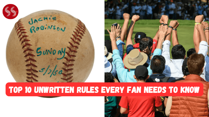 the Top 10 Unwritten Rules such as A photo of a crowd at a sports stadium, representing the importance of knowing the unwritten rules and the culture of the fans.