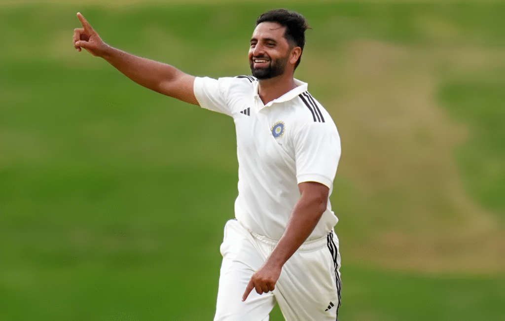 Auqib Nabi's Sensational 4 Wickets in 4 Balls: Jammu & Kashmir Pacer Shines in Duleep Trophy 2025-26 4 Auqib Nabi's Sensational 4 Wickets in 4 Balls: Jammu & Kashmir Pacer Shines in Duleep Trophy 2025-26