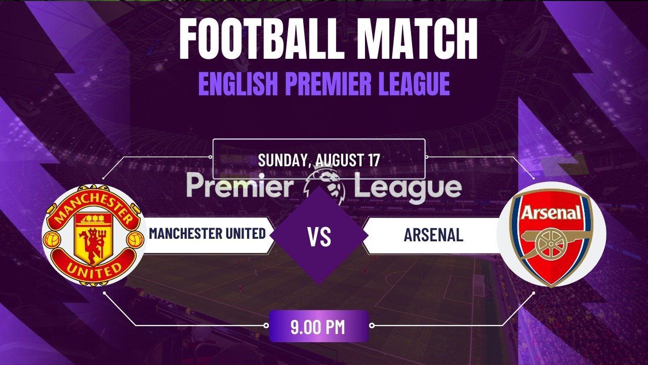 Manchester United vs Arsenal, English Premier League Round 1 , Match Prediction & Live Streaming