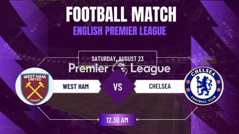 West Ham vs Chelsea , English Premier League Round 2 , Match Prediction & Live Streaming