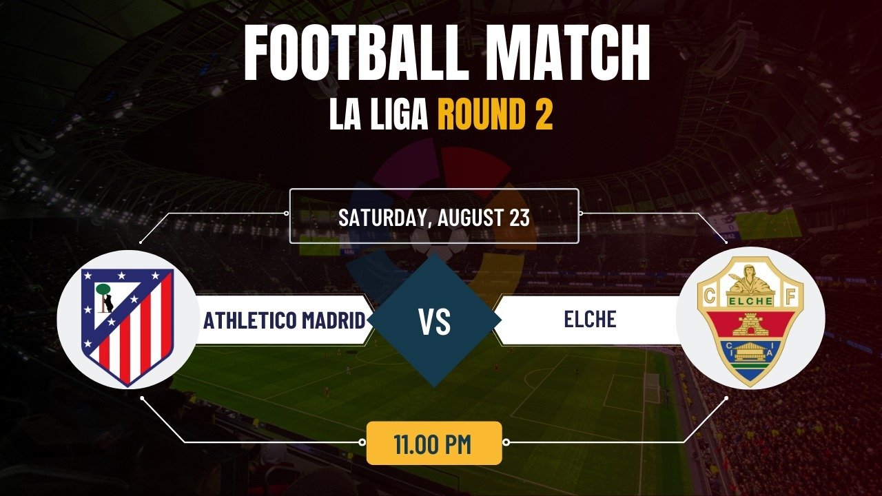 Atlético Madrid vs Elche, La Liga 2025-26 Week 2 Fixture , Match Prediction & Live Streaming