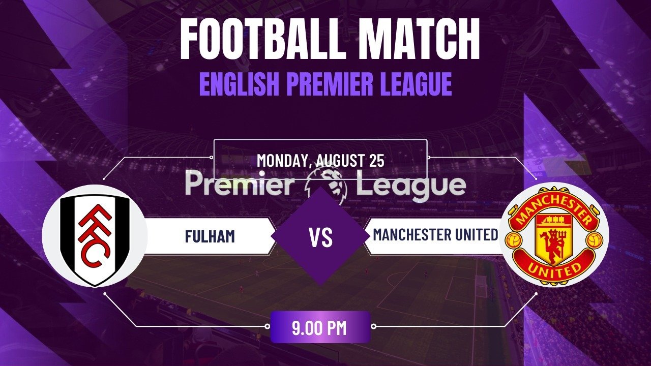Fulham vs Manchester United, English Premier League Round 2 , Match Prediction & Live Streaming