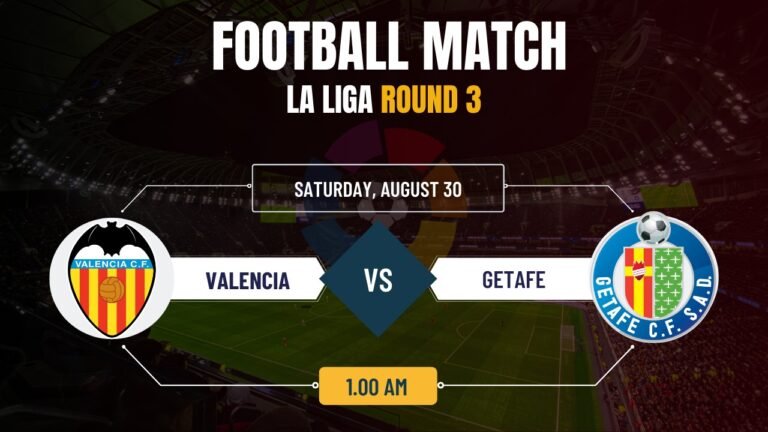 Valencia vs Getafe, La Liga 2025-26 Week 3 Fixture, Match Prediction & Live Streaming