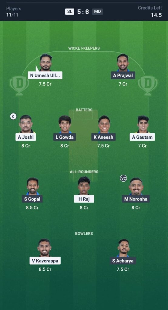 SL vs MD Today's Dream11 Fantasy TeamNDS-W vs EDR-W Today’s Dream11 Fantasy Team
