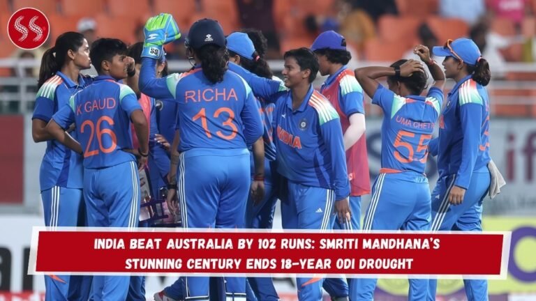India Beat Australia by 102 Runs: Smriti Mandhana’s Stunning Century Ends 18-Year ODI Drought