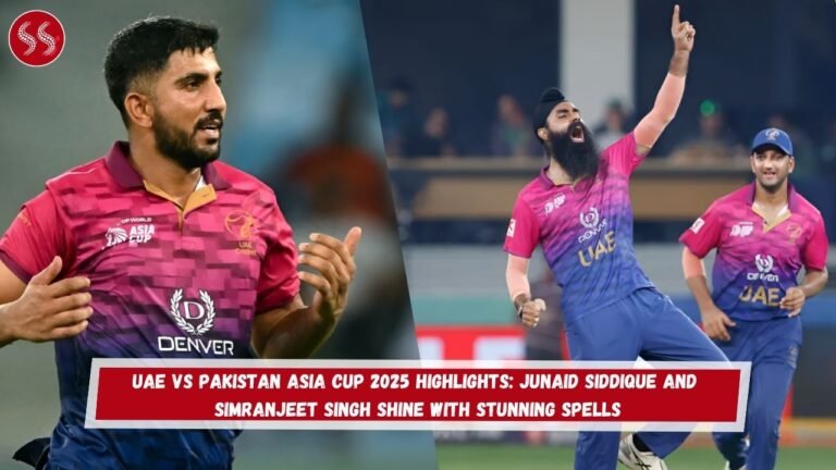 UAE vs Pakistan Asia Cup 2025 Highlights: Junaid Siddique and Simranjeet Singh Shine with Stunning Spells
