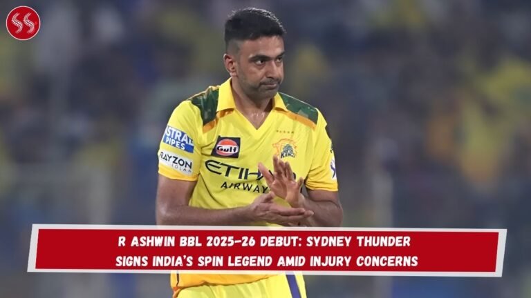 R Ashwin BBL 2025-26 Debut: Sydney Thunder Signs India’s Spin Legend Amid Injury Concerns