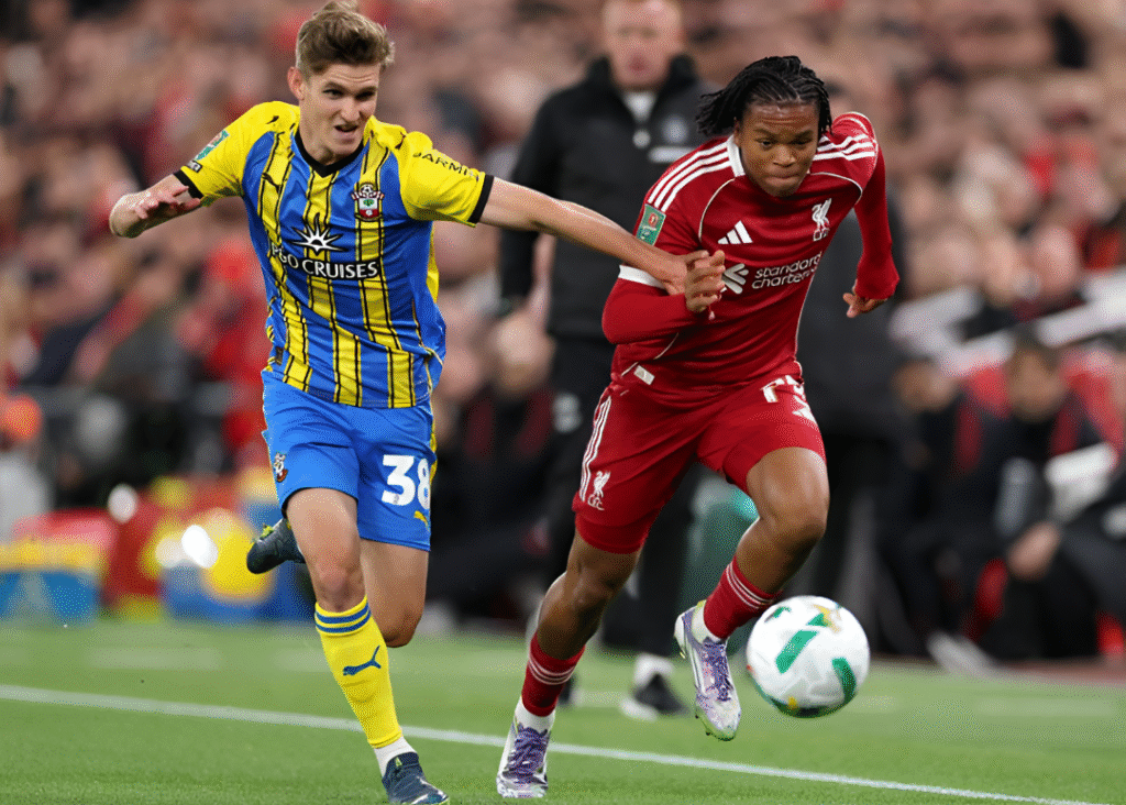 Alexander Isak Sensational 1st Liverpool Goal Seals Carabao Cup Win Over Southampton