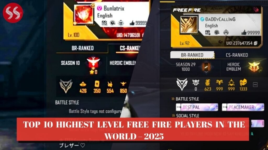 Top 10 Highest Level Free Fire Players in the World – 2025