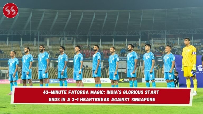 43-Minute Fatorda Magic: India’s Glorious Start Ends in a 2-1 Heartbreak Against Singapore