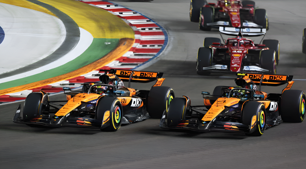 2025 F1 McLaren Teammate Clash: Norris and Piastri’s Controversial Singapore GP Battle Explained 3 2025 F1 McLaren Teammate Clash: Norris and Piastri’s Controversial Singapore GP Battle Explained