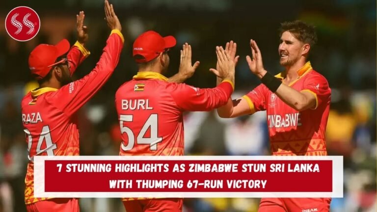 7 Stunning Highlights as Zimbabwe Stun Sri Lanka With Thumping 67-Run Victory
