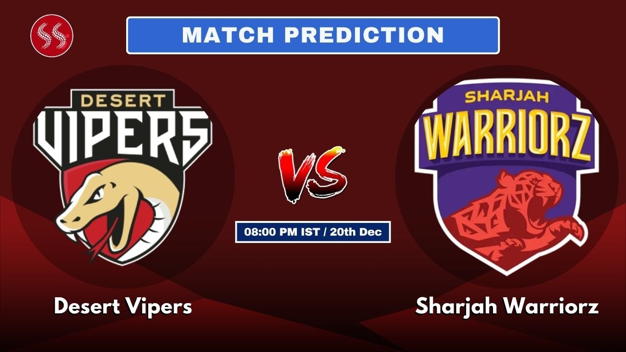 Desert Vipers vs Sharjah Warriorz Today's 22nd T20 Match Preview: Explosive Match & Pitch Report