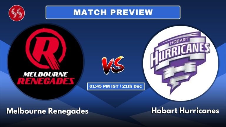 Melbourne Renegades vs Hobart Hurricanes 8th T20 Match Preview: Explosive Match & Pitch Report