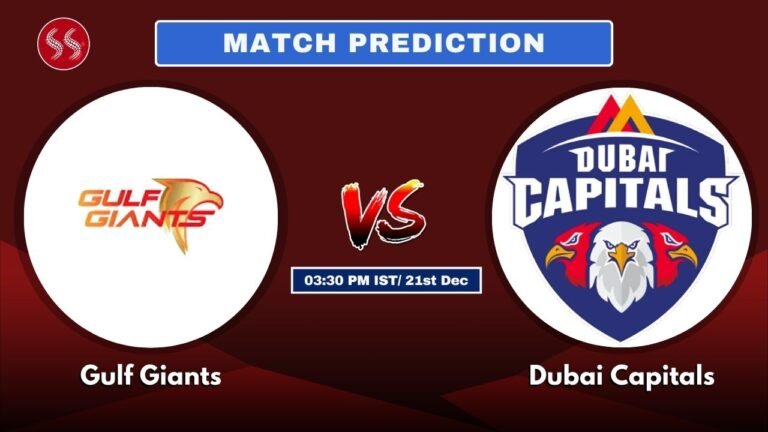 Gulf Giants vs Dubai Capitals 23rd T20 Match Preview: Explosive Match & Pitch Report
