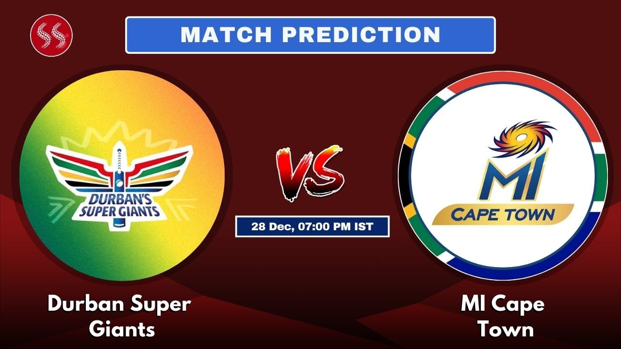 Durban Super Giants vs MI Cape Town Today's 4th T20 Match Preview: Explosive Match & Pitch Report
