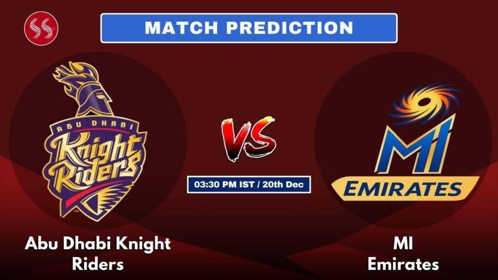 Abu Dhabi Knight Riders vs MI Emirates Today's 21st T20 Match Preview: Explosive Match & Pitch Report