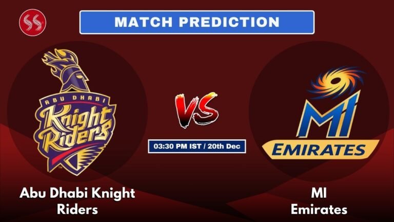 Abu Dhabi Knight Riders vs MI Emirates Today's 21st T20 Match Preview: Explosive Match & Pitch Report