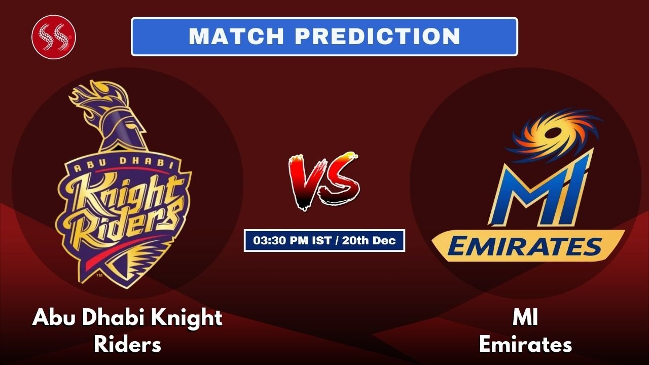 Abu Dhabi Knight Riders vs MI Emirates Today's 21st T20 Match Preview: Explosive Match & Pitch Report