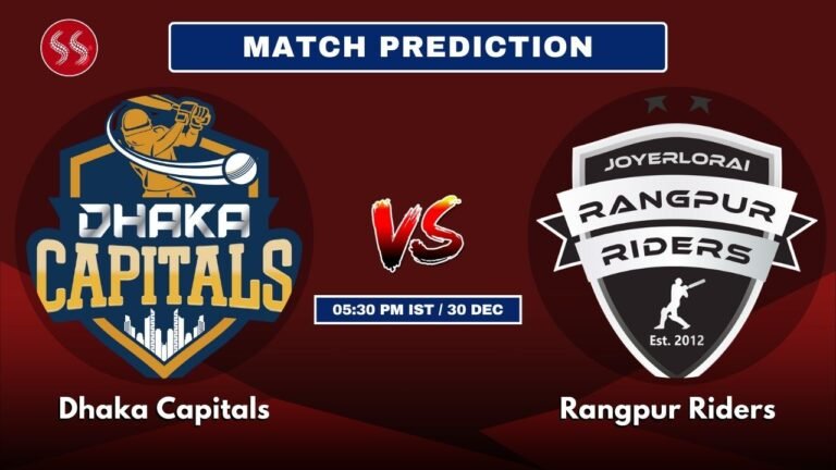 Dhaka Capitals vs Rangpur Riders Today's 8th T20 Match Preview & Promising Pitch Report