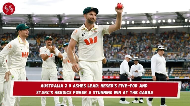 Australia 2 0 Ashes Lead: Neser's Five-For and Starc's Heroics Power a Stunning Win at the Gabba
