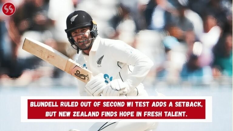 Blundell ruled out of second WI Test adds a setback, but New Zealand finds hope in fresh talent.
