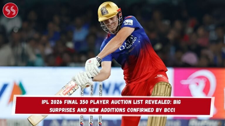 IPL 2026 Final 350 Player Auction List Revealed: Big Surprises and New Additions Confirmed by BCCI