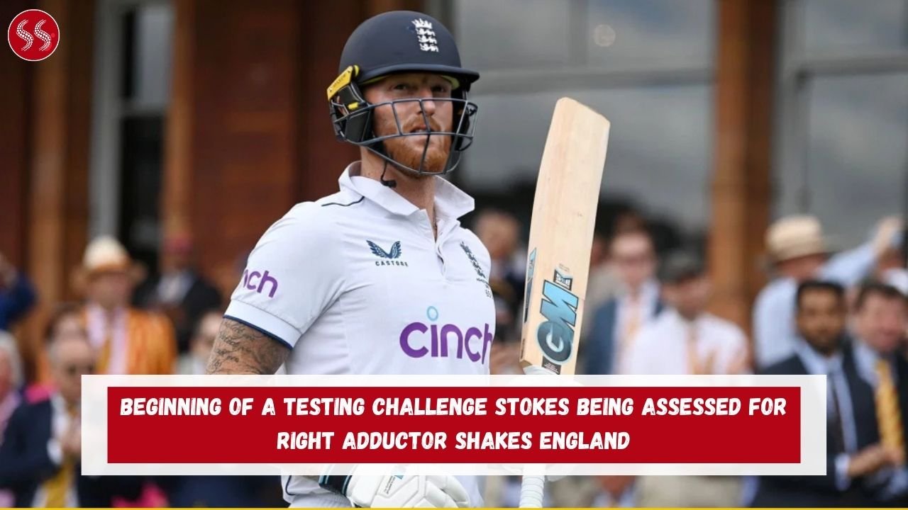 Beginning of a testing challenge stokes being assessed for right adductor shakes england