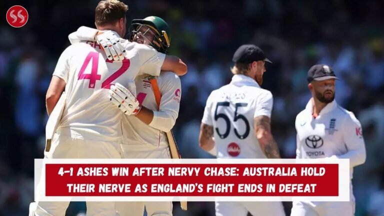 4-1 Ashes win after nervy chase: Australia hold their nerve as England’s fight ends in defeat
