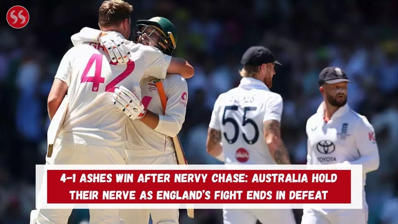 4-1 Ashes win after nervy chase: Australia hold their nerve as England’s fight ends in defeat