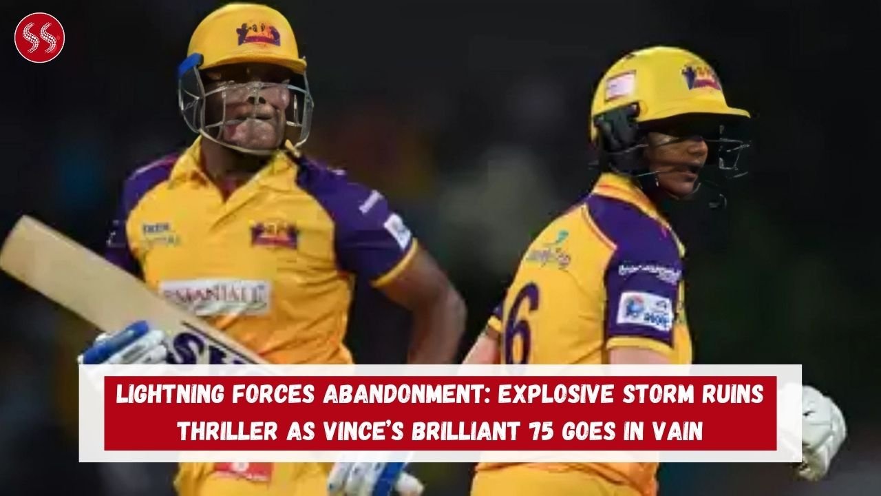 Lightning Forces Abandonment: Explosive Storm Ruins Thriller as Vince’s Brilliant 75 Goes in Vain