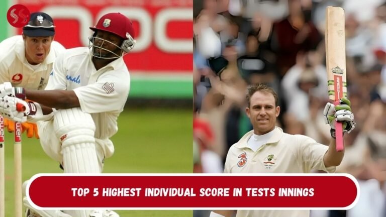 Top 5 Highest Individual Score in Tests Innings