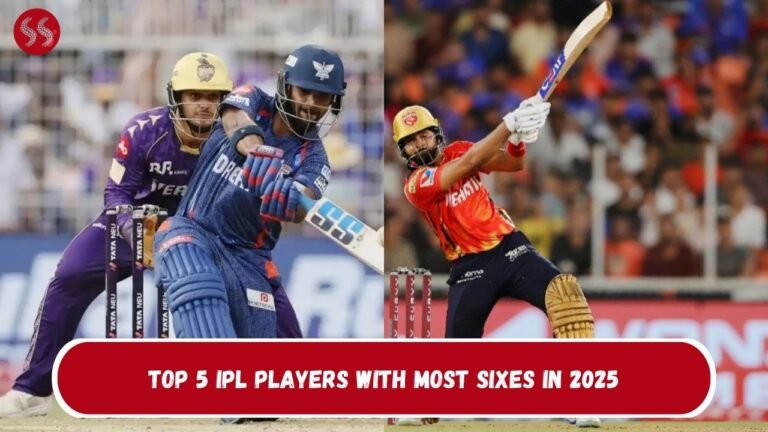 Top 5 IPL Players with Most Sixes in 2025